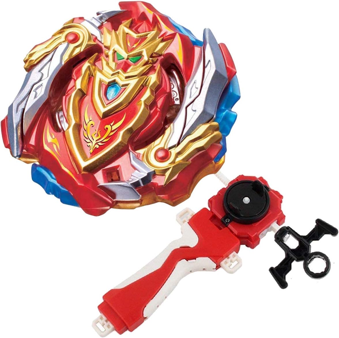 Bey Burst Evolution Turbo Battling Tops Blade God Bey with Lr Launcher Grip Starter Set B-129 Booster Cho-Z Achilles.00.Dm Attack Gyro Bay Battle Gaming Tops Novelty Spinning Toy Gift for Boys