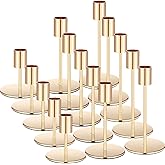Sieral Candle Holders Bulk Taper Candlesticks Holders Set Modern Decorative Metal Candelabras for Wedding Anniversary Home Dinning Table Centerpiece Xmas Party Decor(Gold,15 Pcs)