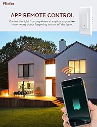 AIDA Smart Light Switch, Single Pole WiFi Smart