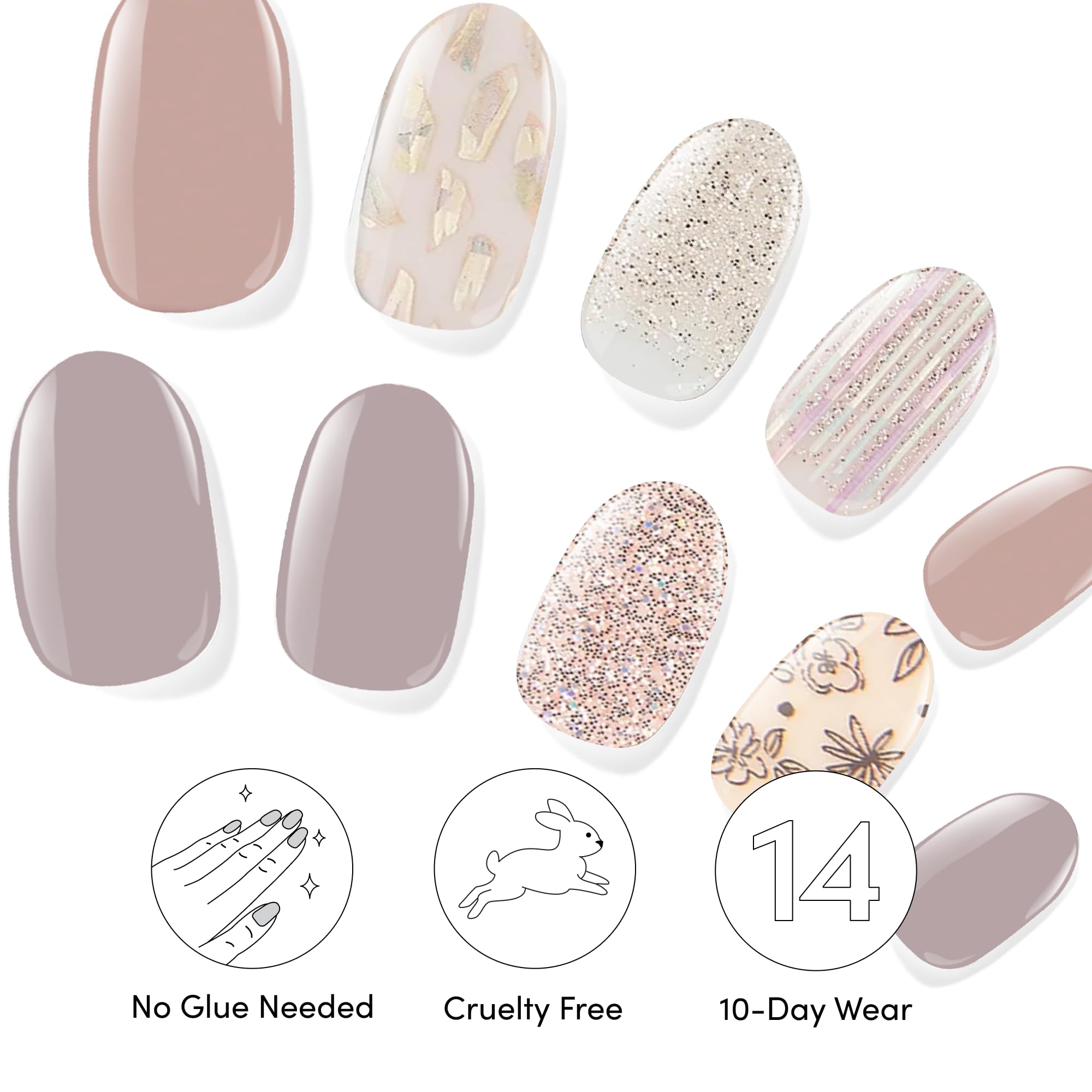 Dashing Diva Gloss Nail Strips Bundle - The Best Sellers Collection | Lavender Dreams & After Glow | UV Free, Chip Resistant, Long Lasting Gel Stickers | Contains 2 Sets - Image 6