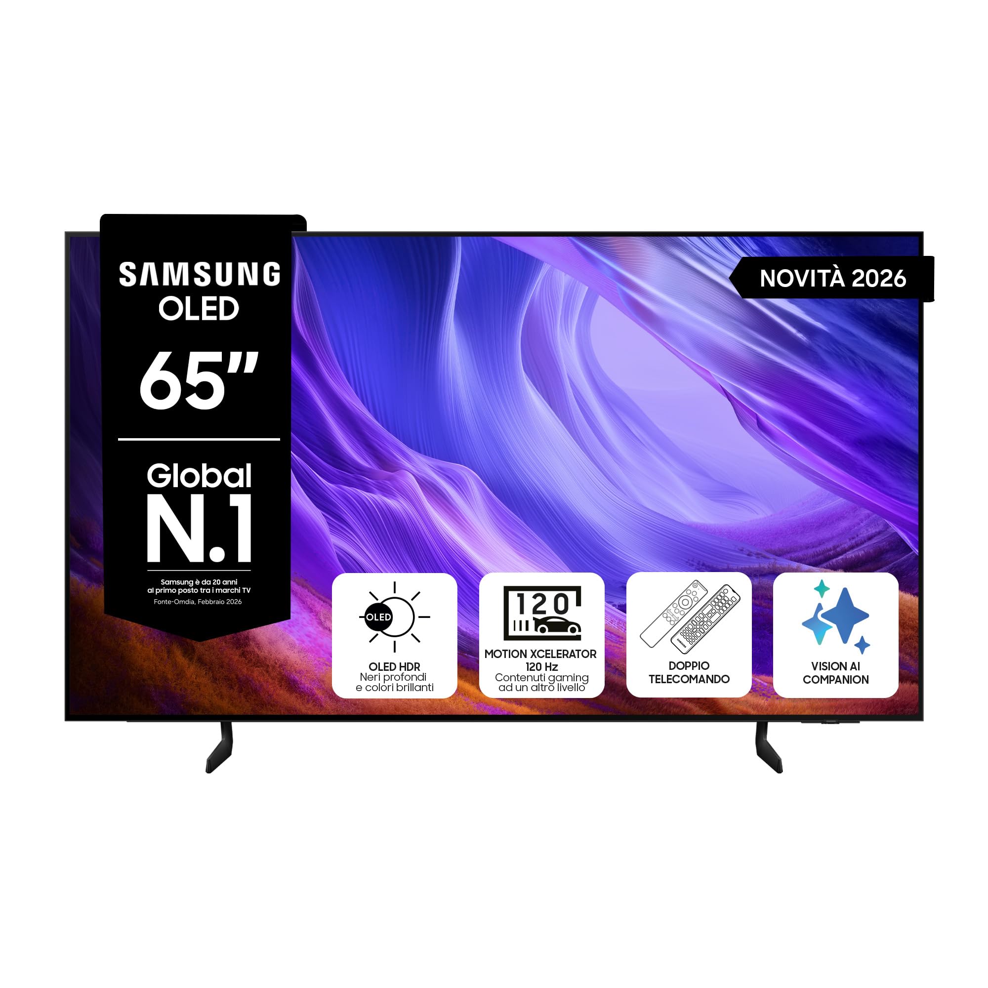 Samsung 65" QE65S83HAEXZT OLED 4K AI Football Mode Smart TV Vision AI 2026