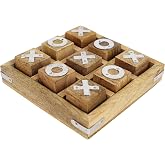 IBLAY Handmade Wooden Tic Tac Toe Game - Great Gifts for All Occasions