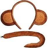 Tequise Monkey Ears Headband and Tail Set- Monkey Costume Accessory kit