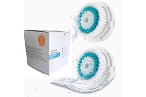 COIERINA Deep Pore Replacement Brush Heads – Compatible with Clarisonic Mia 1, Mia 2, Mia Fit,aria,pro, Alpha Fit, Smart Profile Uplift – 2 Pack (Deep Pore)