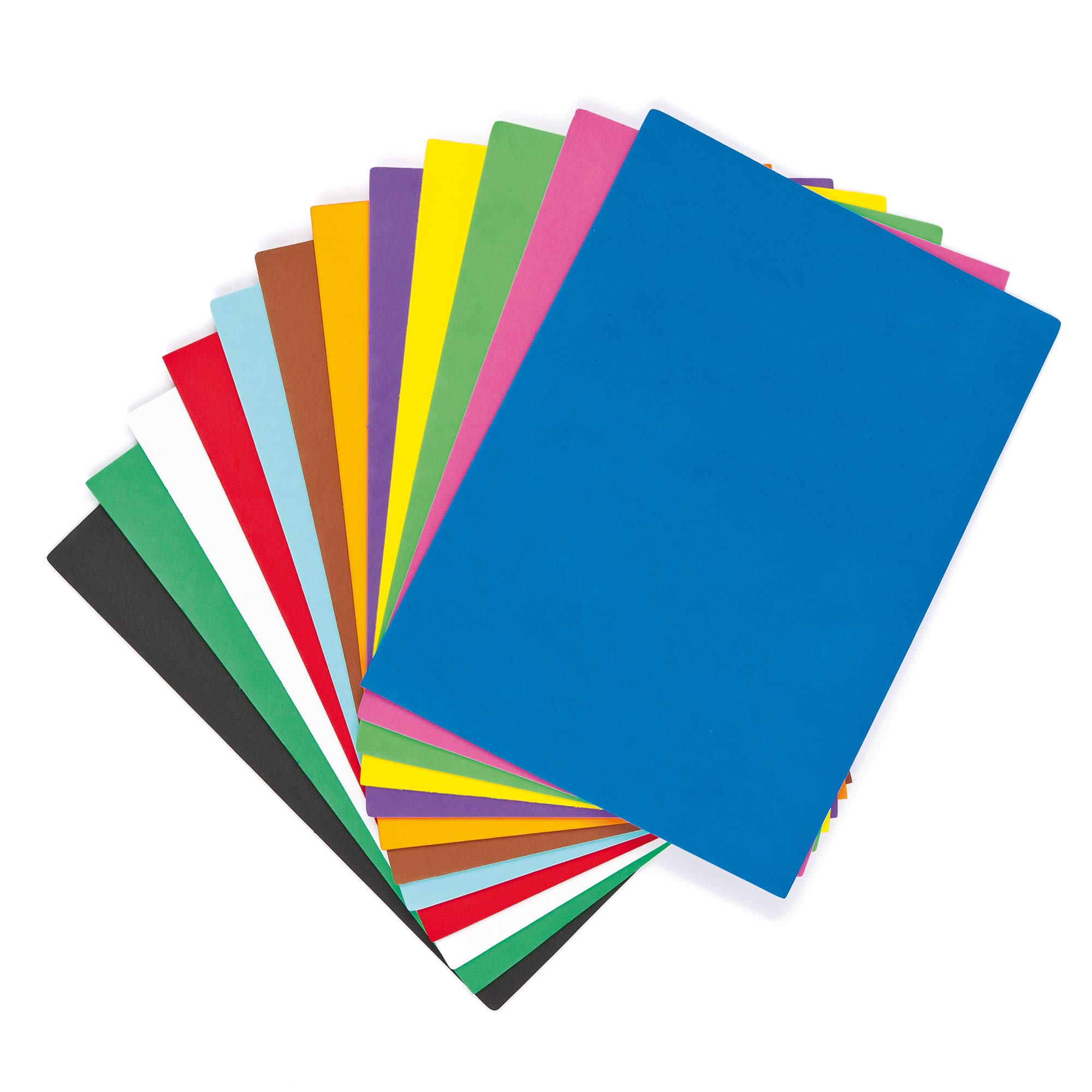 Baker Ross Multicoloured Foam Sheets Class pack, Arts and crafts for Kids (Pack of 18)