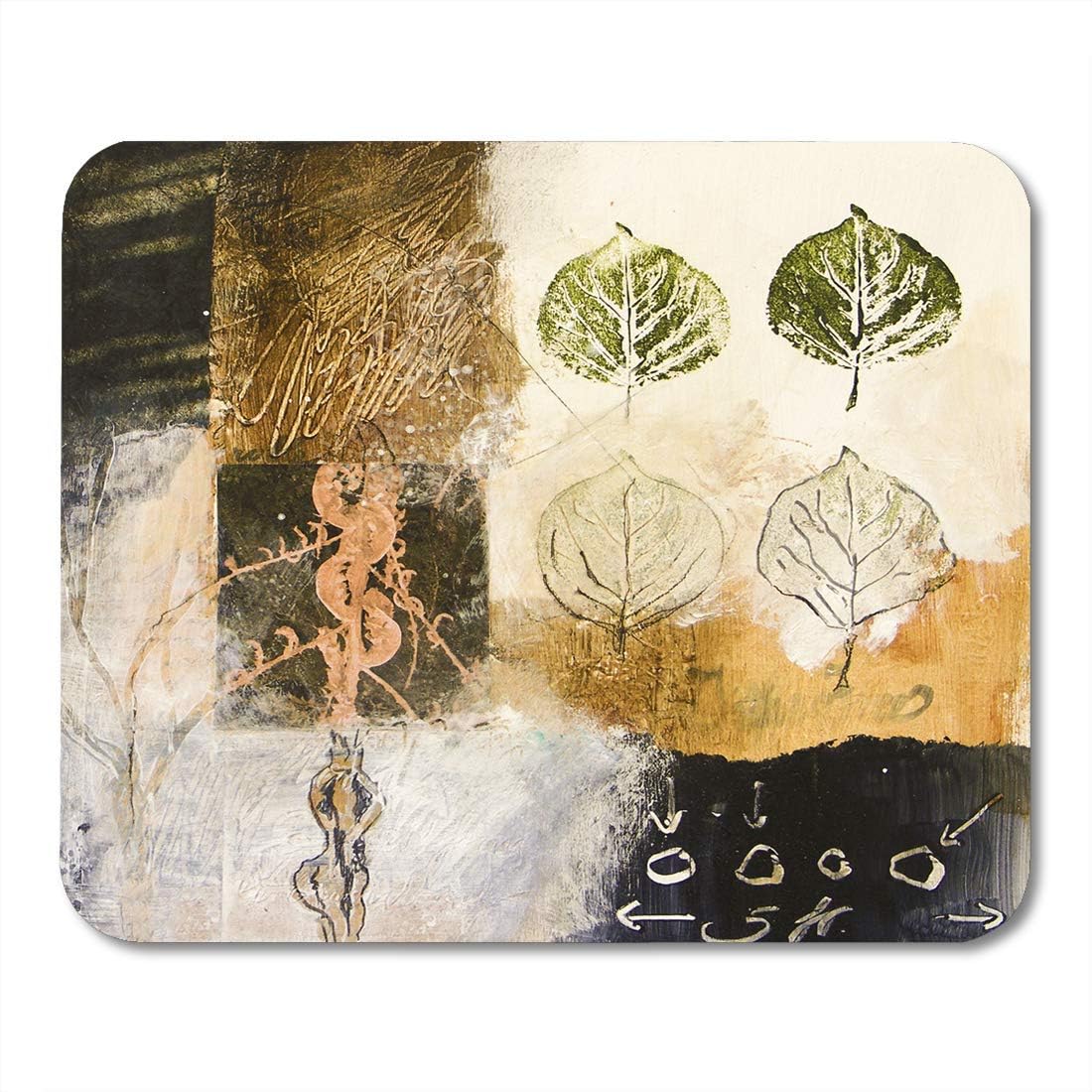 Mouse Pads Nature Abstract Mixed Media Acrylic Painting Amazon Co Uk Electronics