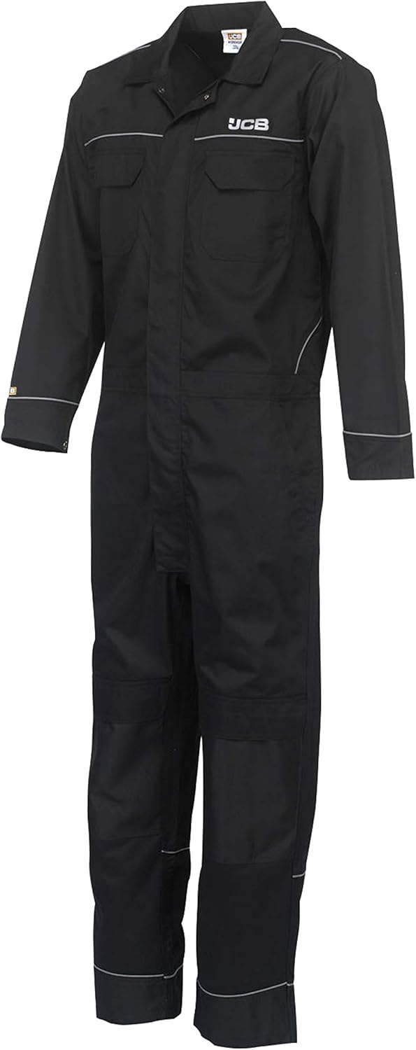 JCB Trade Coveralls Mens Knee Pad Heavy Duty Overalls Boilersuit Work