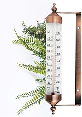 Thermometer World Outdoor Garden Thermometer Wall Mount - -30 to +50 C/F view 8
