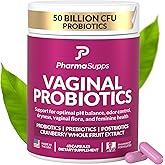 Women’s Probiotic for Vaginal Health | 50 Billion CFU with Probiotics, Prebiotic, Postbiotics & Cranberry for pH Balance, UTI Support, Yeast, Gut Health, Odor, Dryness & Feminine Comfort