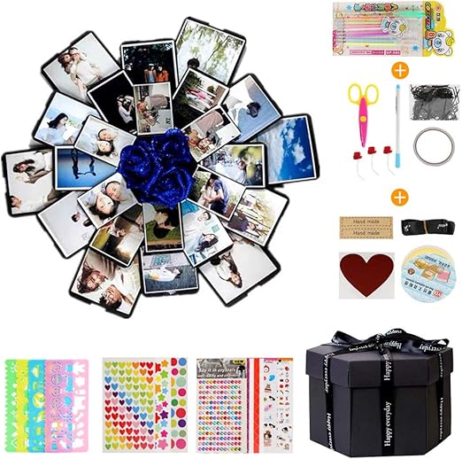 Leadstar Coffret Cadeau Explosion Album Photo Creatif A Faire Soi Meme 6 Visages Album Photo Surprise Scrapbook Pour Anniversaire Mariage Saint Valentin Fete Des Meres Amazon Ca Maison Et Cuisine