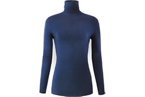 AUHEGN Women's Long Sleeve Lightweight Turtleneck Top Pullover Casual Active Layer Tops Shirts
