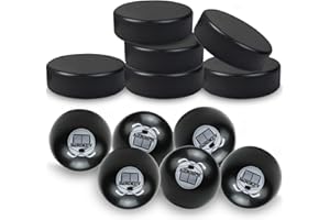 APUXXJUPA Soft Foam Hockey Balls, High-Visibility Low-Bounce Stress Balls Knee Hockey Pucks for Kids Indoor Hockey Practice Adult Floor Game