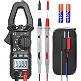 FKM AC/DC 600 Amp Clamp Meter Digital Multimeter Tester TRMS 6000 Counts | Auto-ranging Voltage Tester,for AC/DC Current,AC/DC Voltage,NCV Detection,Capacitance,Resistance,Ohm,Continuity,Diode,Hz,Temp