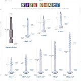 Glarks 160Pcs Pocket Hole Screws #8x1-1/2'' Square Drive Zinc Coarse Thread view 7