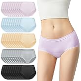 Women's Cotton Underwear 100 count (20 x 5 pack) Assorted Colors and Sizes S-XXL Soft Breathable Ladies Panties Multipack for Wholesale Homeless Donations