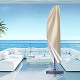 OKPOW Parasol Cover Cantilever 2.5m 2.7m 3m 4m Waterproof 600D Khaki view 6