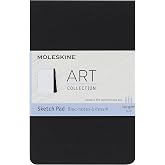 Moleskine Art Sketch Pad, Soft Cover, Pocket (3.5" x 5.5") Plain/Blank, Black, 48 Pages