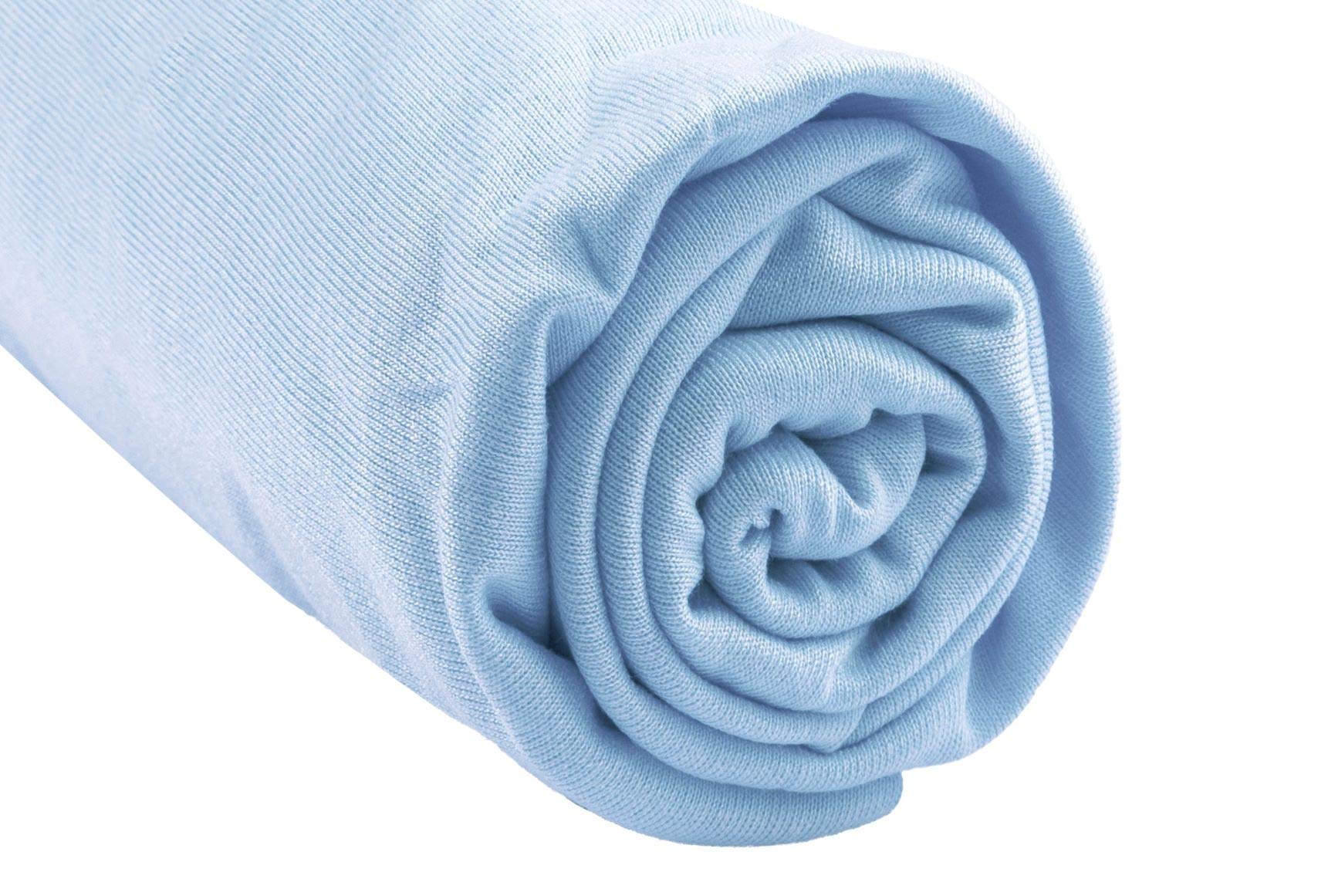 Easy Dort Fitted Sheet 90 x 140 cm for Children's Cot | Expandable | Hypoallergenic Bamboo | Sky | Healthy Sleep | Oeko-Tex Certified | Quality | Made in Europe — image 1