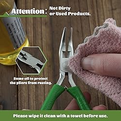 SPEEDWOX Mini Curved Nose Pliers with Serrated Jaw