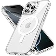 JETech Magnetic Case for iPhone 16 Pro Max 6.9-Inch Compatible with MagSafe, Shockproof Phone Bumper Cover, Anti-Scratch Clear Back (Clear)