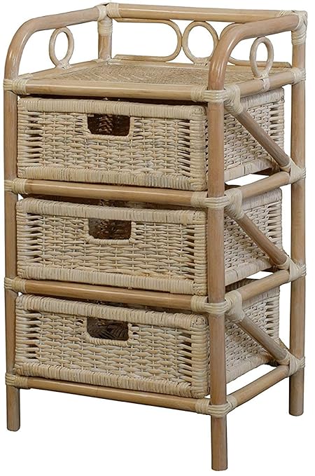 Korb Outlet De Rattan 3 Drawer Chest Amazon Co Uk Kitchen Home