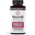 NeuroQ Memory & Focus Extra Strength - Boosts Cognitive Performance & Brain Function - Supports Neuroprotection & Concentration - Huperzine A, Gotu Kola, Ginkgo, Coffee Fruit & Propolis - 60 Capsules