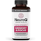 NeuroQ Memory & Focus Extra Strength - Boosts Cognitive Performance & Brain Function - Supports Neuroprotection & Concentration - Huperzine A, Gotu Kola, Ginkgo, Coffee Fruit & Propolis - 60 Capsules