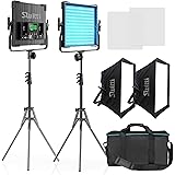 Switti RGB LED Video Light, 50W Full Color Photography Video Lighting Kit, 552 pcs LEDs/CRI >97, 2600K-10000K/Brightness 0-10
