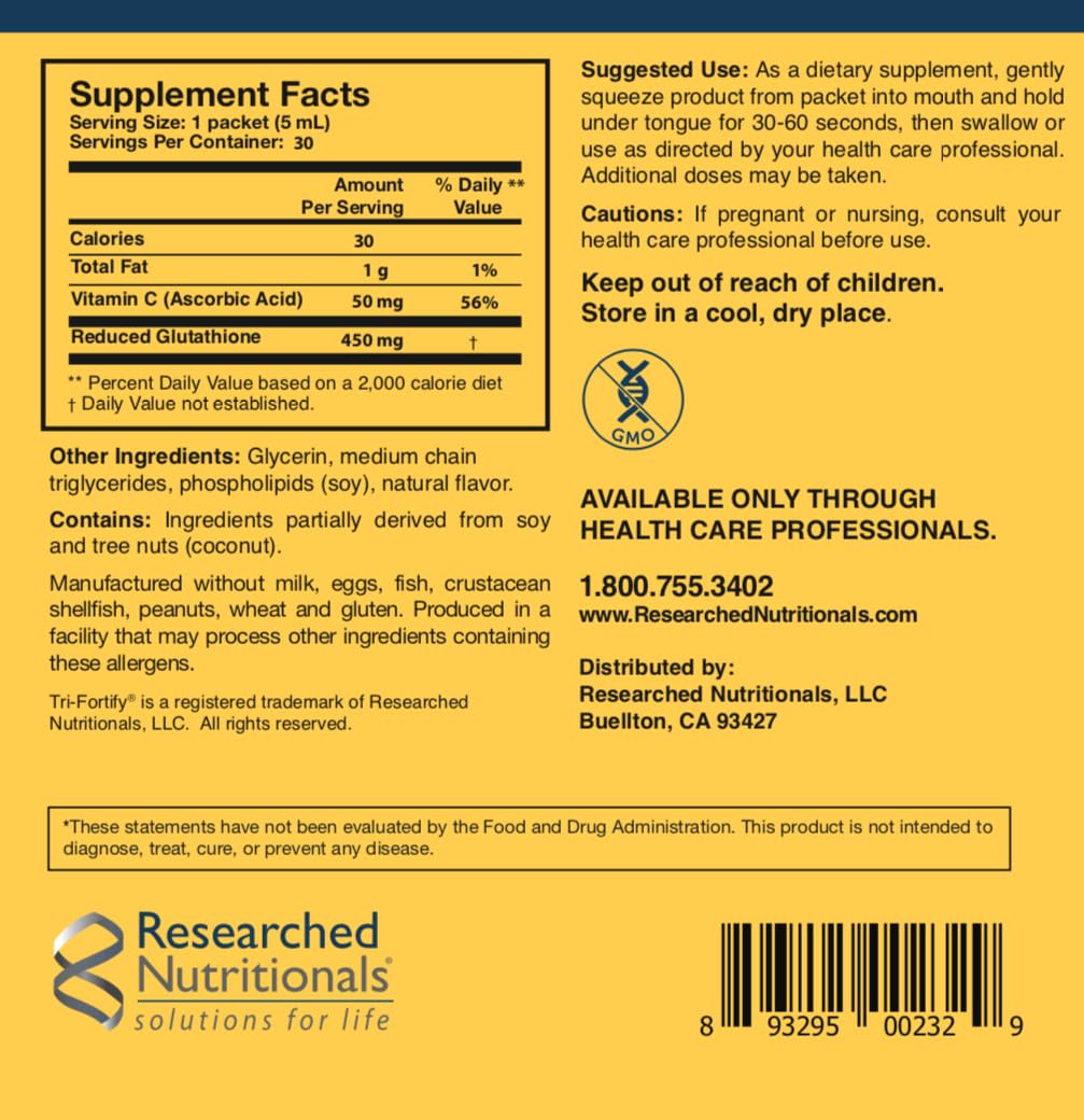 tri-fortify liposomal glutathione gel Amazon.com: Researched Nutritionals Liposomal Glutathione (450mg) Liquid Gel  + Vitamin C - Tri-Fortify - Aid Natural Energy, Immune Support & Detox main image 0