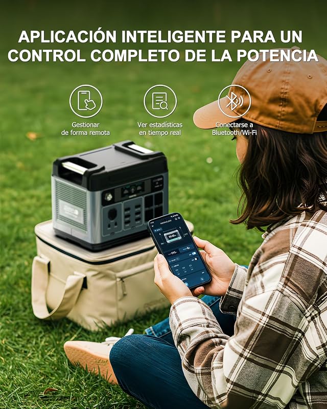 OUKITEL 3200W (6400 Peak) Central Portátil P2001E Pro, Gerador Solar de 2048Wh, Bateria LiFePO4, 80% de carga em 45 minutos, APP, 16 portas, Central Elétrica para Campismo, Caravana e Emergências