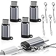 5 Pack USB C to Lightning Charge Adapter for iPhone 16 15, Lightning to USB C Adapter with Fast Charge Data Transfer for iPhone 16 15 Plus Pro Max, Galaxy S24 S23, Pixel 8 7 6, iPad Pro, MacBook Pro