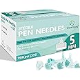 CareLiving Insulin Pen Needles 33G 5 mm (3/16”), 200 Count, Diabetic Needles for Insulin Injections, Compatible with Most Diabetes Pens