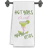Elefeltclave Margarita Gifts Kitchen Towels, Gifts for Margarita Lovers Dish Tea Towels for Kitchen Bar Cart Decor, Cocktail Gift for Women Decorative Hand Towel, 16x24 Inch