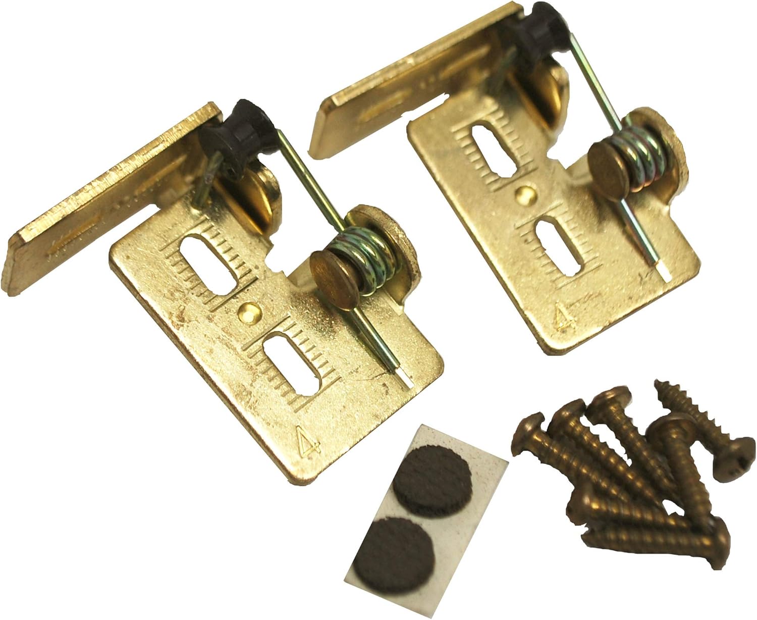 BELWITH 4 Steel 3/8" Inset Self Closing Knife Hinge Polished Brass