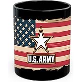 US Army Ceramic Coffee Mug 11oz Military Soldier Pride - Tea Coffee Mug with Comfortable Grip - Unique Fun Gift Cup for Office or Home - Vibrant Long-Lasting Print ID45211