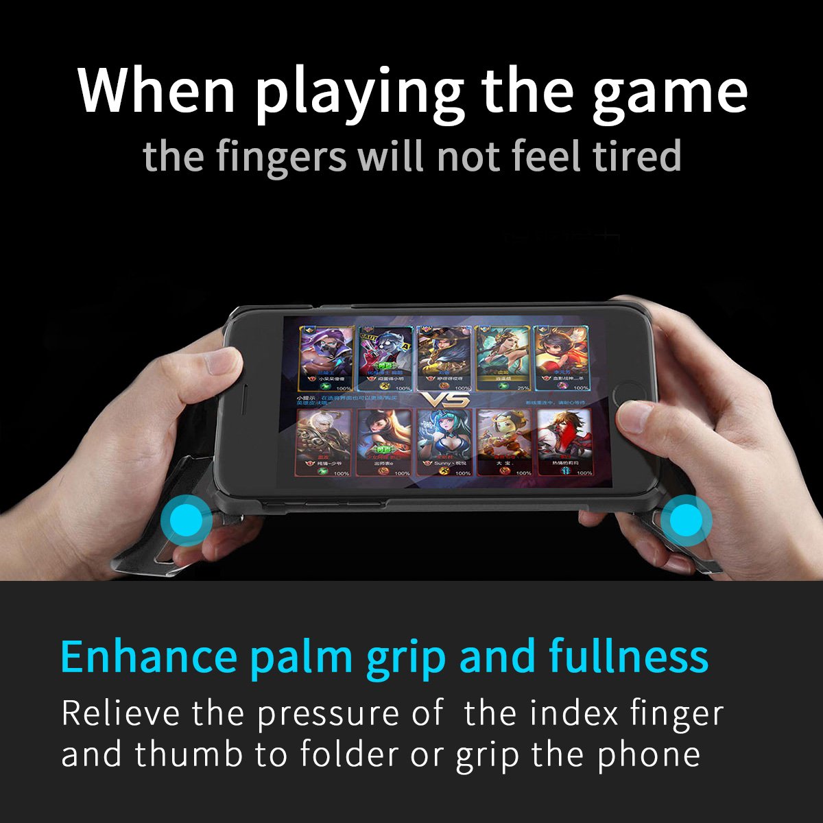 iPhone 7,iPhone 8 Case with Kickstand for Gaming-Hcman Shock Proof Protective Case,Phone holder with Foldable Joystick Case for iPhone 6/6s