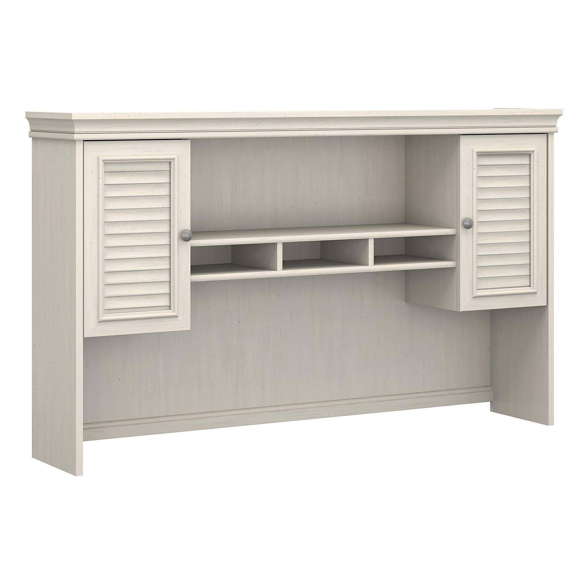 Bush Furniture Fairview Hutch for L Shaped Desk in Antique White- HUTCH ONLY, DESK NOT INCLUDED