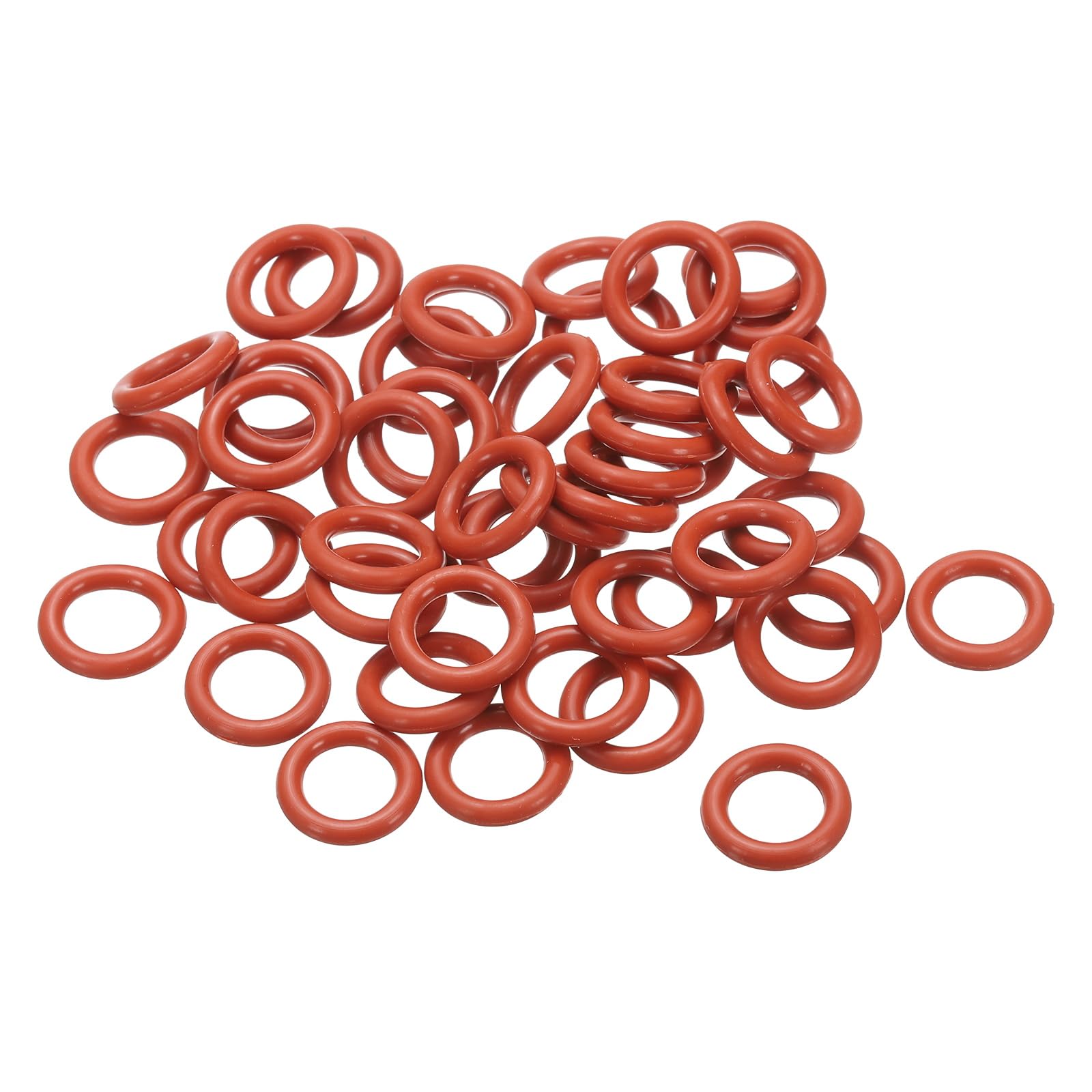 PATIKIL Silicone O-Ring 18mm OD 12mm ID 3mm Width, 100Pcs Metric VMQ Sealing Gasket Replacement for Plumbing Compressor Valves Repair, Red