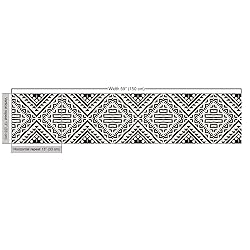 Lunarable Black and White Fabric by The