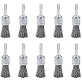 WUBOECE 10PCS Wire Brush for Drill, High Carbon Steel Wire Drill Brush Wire Brush, Metal Wire Brush for Drill with 1/4" Hex Shank, Skilled in Handling Metal & Nonmetal Surfaces