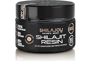 SHILAJOY Organic Shilajit Resin for Men & Women - Pure Himalayan Gold Grade with >75% Fulvic Acid and 85+ Trace Minerals, U.S. Lab Tested, Energy Boost & Immune Support (40gm - 80 Servings)