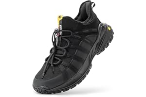 FitVille Wide Slip on Shoes for Men Walking Hiking Shoes Outdoor Trekking Loafer Arch Support | Slip Resistant | Wide Toe Box