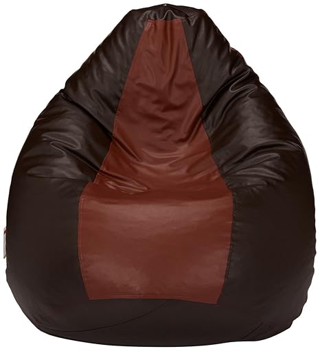 Amazon Brand - Solimo XXXL Bean Bag Cover Without Beans (Brown and Tan)