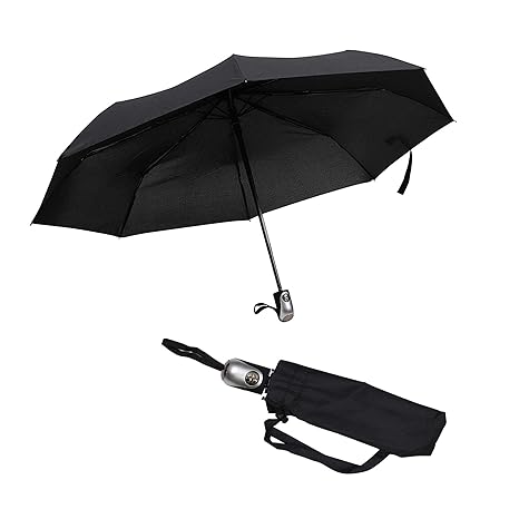 Windproof Light Weight Automatic Open & Close Function Umbrella with Wind Vent and Protective Travel Carry Pouch Sleek