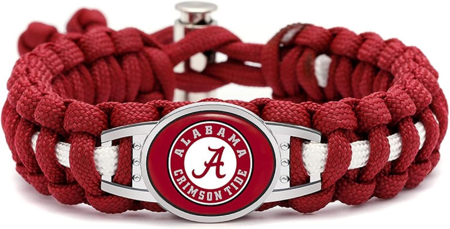 Swamp Fox Premium Style Alabama Crimson Tide footballl Team Adjustable Paracord Survival Bracelet