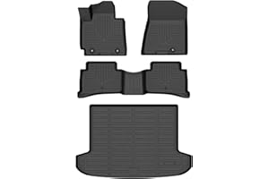Wayhigh-All Weather Floor Mats and Cargo Mat Set Fit for Hyundai Tucson 2016-2021 TPE Car Mats Waterproof Heavy Duty Rubber Floor Liners for Tucson Tucson Accessories
