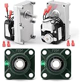 Adviace Pellet Stove Parts for Englander 25-PDVC, 55-SHP10, 25-PDV, PU-047040 Auger Motor and PU-UCF204-12 Auger Bearing for Englander Pellet Stove, 2 Pairs