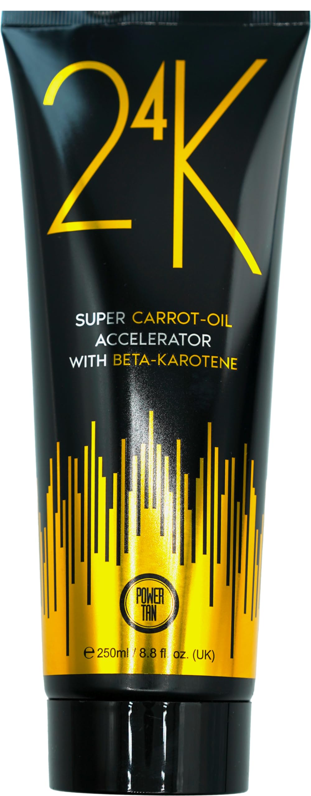 Power Tan 24K Super Carrot Oil Sunbed Tanning Accelerator 250ml โ DHA-Free, Fast Acting Dark Tan Booster with Beta-Karotene โ Tingle-Free with Hydrating Formula & Pomegranate Fragrance
