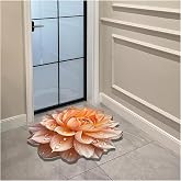 Floral Diatomaceous Earth Floor Mat 3D Flowers Pattern Bath Mat Non-Slip Bath Rug Safe Absorbent Quick Drying Bathmat Suitable for Bathroom Kitchen Entrance (Style 8, 23.62"/60cm)
