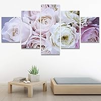 SIGNWIN 5 Panel Canvas Wall Art Flora Snapshot for Home Decorations Ready to Hang - 60